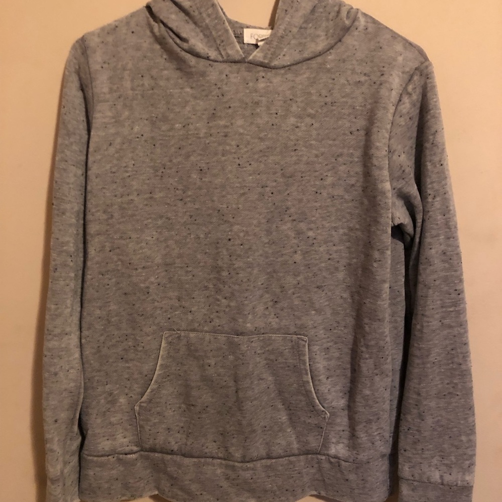 Comfy gray and black marled sweatshirt